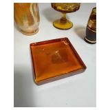 Lot of Amber Colored Glass