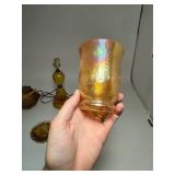 Lot of Amber Colored Glass