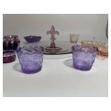Lot of Purple/Pink Glass Items