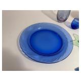 Lot of Blue Glass/Ceramic Items