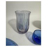 Lot of Blue Glass/Ceramic Items