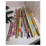 Wooden Christmas Trees & Wrapping Paper