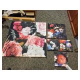 Lot of Floral Wall Art