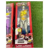 Power Rangers Purple & Silver Rangers 12" Tall