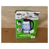 Hamilton Beach 1.7L Glass Electric Kettle in Opened Box
