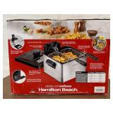 Hamilton Beach Professional-Style Deep Fryer with 3 Baskets, 4.7 Quart Capacity