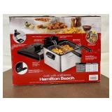 Hamilton Beach Professional-Style Deep Fryer with 3 Baskets, 4.7 Quart Capacity