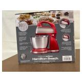 Hamilton Beach Classic Stand Mixer 6 Speeds Red with Stainless Steel Bowl