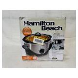 Hamilton Beach Slow Cooker with Stoneware Insert and Glass Lid, 3.8L
