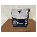Hampton Bay Westbrook 9 in 1-Light Semi-Flush Mount Matte Black