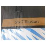 (2) MSI Illusion 60 in. x 84 in. Blue Polyester Cotton Geometric Indoor Area Rug