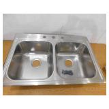 Elkay Parkway 33 in. Drop-in Single Bowl 20-Gauge Stainless Steel Kitchen Sink