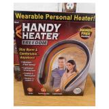 (2) HANDY HEATER 450-Watt Silver and Black Electric USB Rechargeable Personal Wearable Neckband Heater