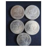 5-1776-1976 BICENTENNIAL COINS