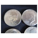 5 EISENHOWER DOLLAR COINS