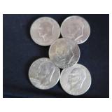 5 EISENHOWER DOLLAR COINS