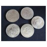 5 EISENHOWER DOLLAR COINS