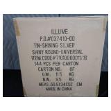 NEW IN BOX / CASE ILLUME SILVER TIN CANS