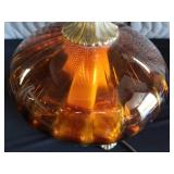 GORGEOUS VINTAGE AMBER GLASS LAMP