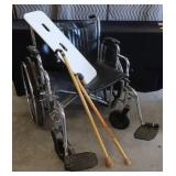 OVERSIZED WHEELCHAIR AND CANES