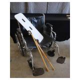 OVERSIZED WHEELCHAIR AND CANES