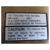 52" CEILING FAN