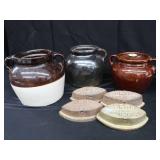 VINTAGE BEAN POTS & SAD IRONS