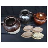 VINTAGE BEAN POTS & SAD IRONS