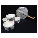 THE ORIGINAL WHIRLEY POP POPCORN KETTLE W/ BOWLS