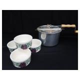 THE ORIGINAL WHIRLEY POP POPCORN KETTLE W/ BOWLS