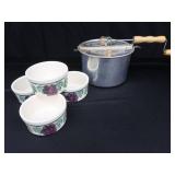 THE ORIGINAL WHIRLEY POP POPCORN KETTLE W/ BOWLS