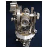 ANTIQUE SOLID BRASS THEODOLITE WITH ORIGINAL WOOD BOX