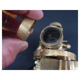 ANTIQUE SOLID BRASS THEODOLITE WITH ORIGINAL WOOD BOX