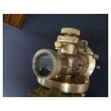 ANTIQUE SOLID BRASS THEODOLITE WITH ORIGINAL WOOD BOX