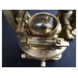 ANTIQUE SOLID BRASS THEODOLITE WITH ORIGINAL WOOD BOX