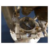 ANTIQUE SOLID BRASS THEODOLITE WITH ORIGINAL WOOD BOX
