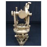 ANTIQUE SOLID BRASS THEODOLITE WITH ORIGINAL WOOD BOX