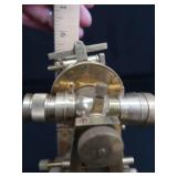 ANTIQUE SOLID BRASS THEODOLITE WITH ORIGINAL WOOD BOX
