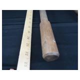 PAIR OF LARGE WOODEN HAND SCREW CLAMPS.