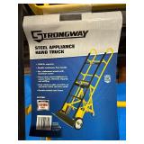 Strongway Industrial Appliance Hand Truck 1200-Lb. Capacity, 2 or 4 Wheel Position, Rubber Coated Steel Frame