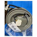 Klutch Auto-Rewind Air Hose Reel with 3/8in. x 50ft. Rubber Hose, 300 PSI Brand New with very minor scratches