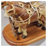 1952 Hand Carved Horses w/Hay Rack