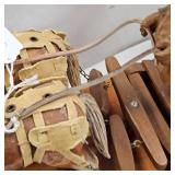 1952 Hand Carved Horses w/Hay Rack