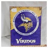 16x12 MN Vikings Metal Sign