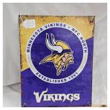 16x12 MN Vikings Metal Sign