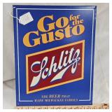 16x12 Schlitz Beer Metal Sign