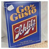 16x12 Schlitz Beer Metal Sign