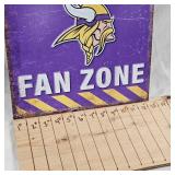 16x12 Vikings Fan Zone Metal Sign