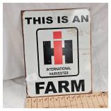 16x12 IH Farm Metal Sign