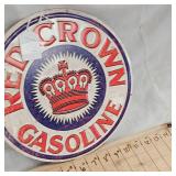 12x12 Red Crown Gas Metal Sign